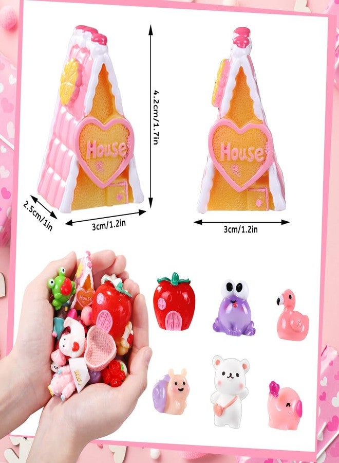 DULEFUN Valentine's Day Miniature Figurines, Valentines Mini Small Resin Animal Little Tiny Ducks Love Heart Figures for Dollhouse Home Micro Garden Landscape Decoration Craft Valentines Party Favors - Image 4